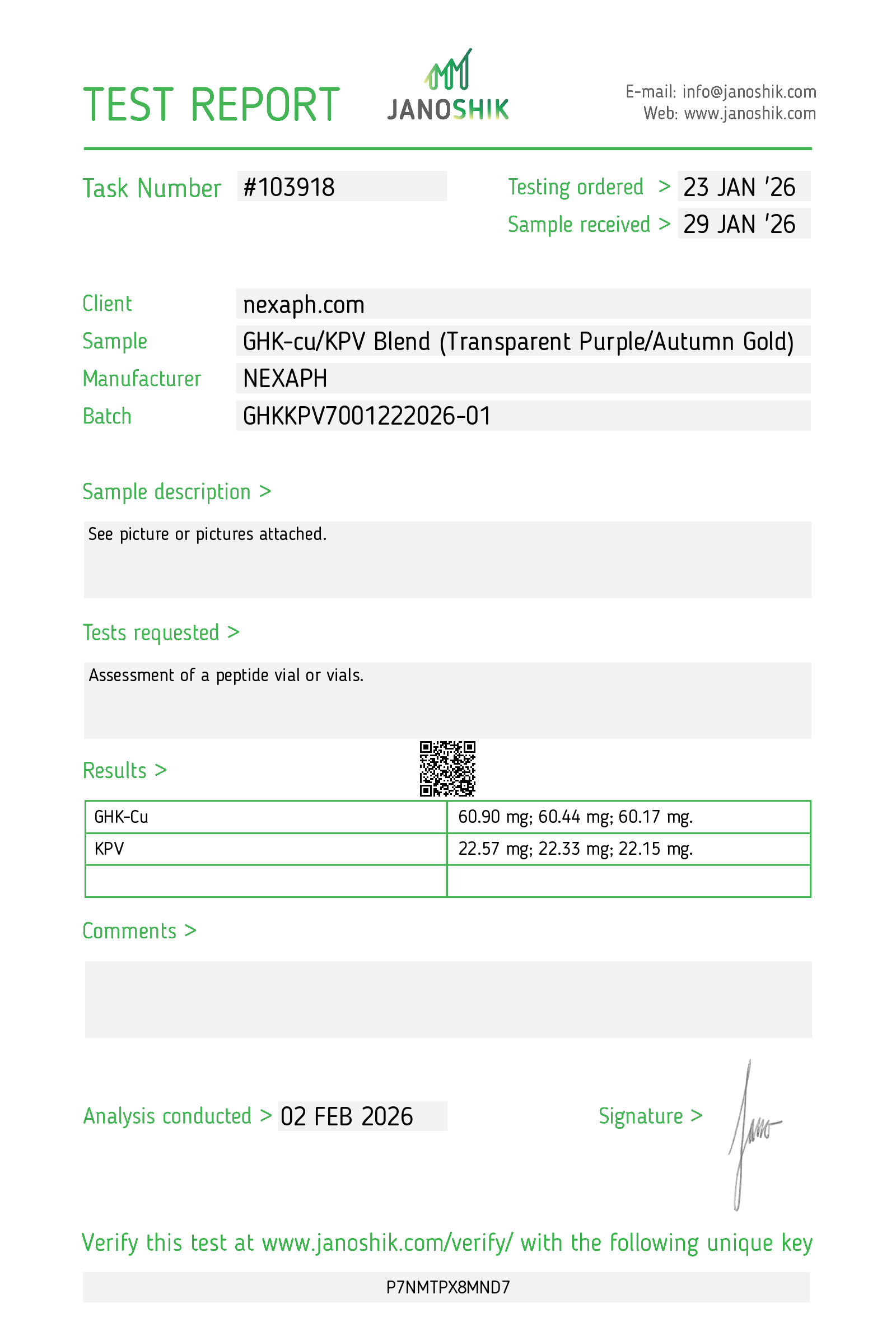 Beauty Blend GHK-cu/KPV – 50mg/20mg