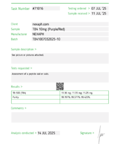 TB4 10mg (10 vials/Kit) for sale online in USA.
