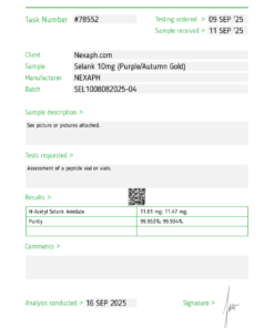 N-Acetyl Selank Amidate 10mg for sale online in USA
