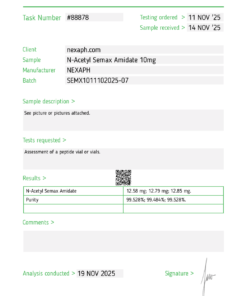N-Acetyl Semax Amidate 10mg for sale online in USA